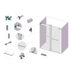 CDS01, DOUBLE SLIDING,  SLIDING SHOWER DOOR